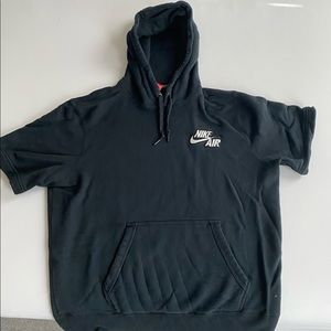 Nike Air Short Sleeve Hoodie - Black